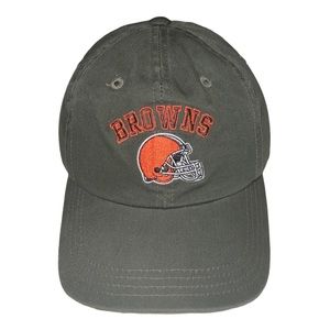 Vintage 90s Logo Athletic Cleveland Browns Strapback Hat Green NFL